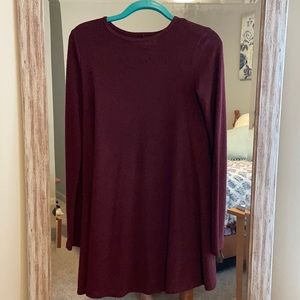 Abercrombie and Fitch long sleeve burgundy dress